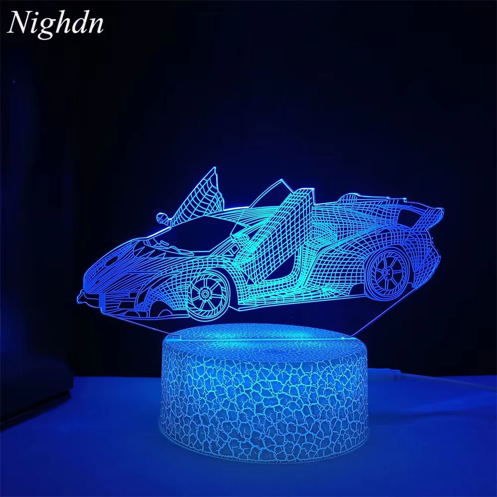 SpeedGlow – Lámpara 3D de Carreras