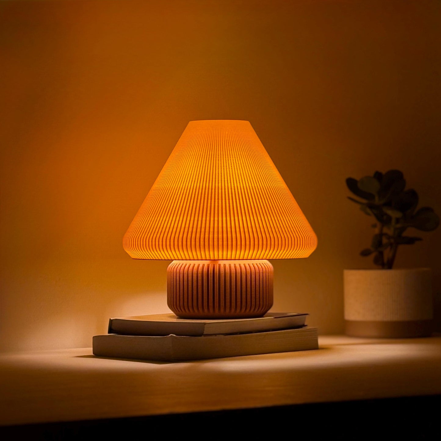 Minimalist Table Lamp with Warm Glow – Modern Bedside & Desk Lamp, Cozy Ambient Lighting, E26/E27 Bulb Holder