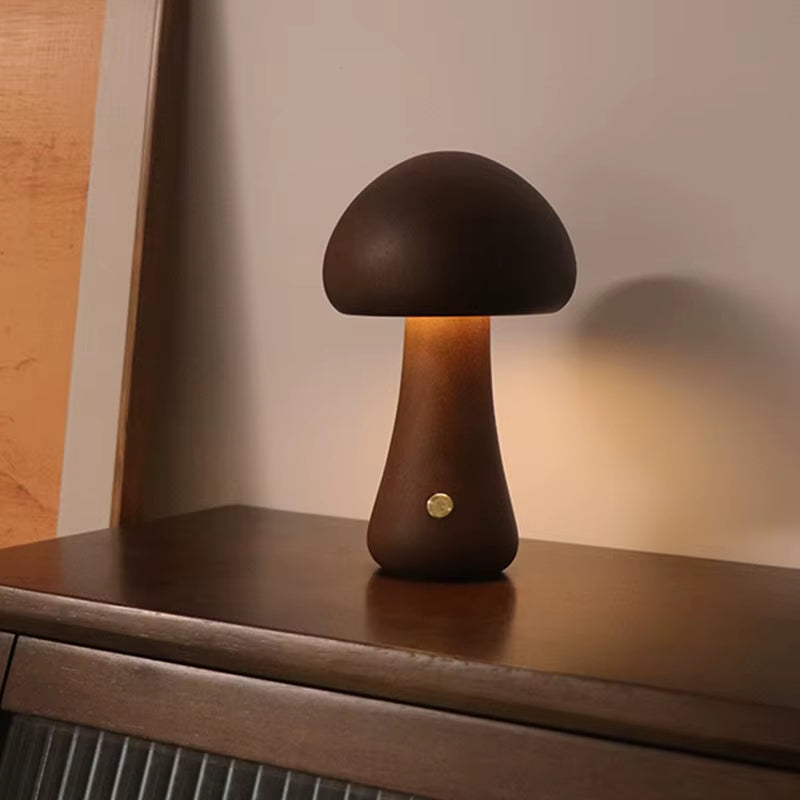 Lamparas Setas Madera Led regulables