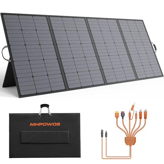 400W Portable Solar Panel,Foldable Solar Panel Power Backup, 31V Output Solar Charger for Power Station off Grid Outdoor