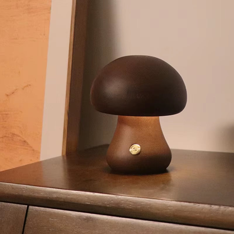 Lamparas Setas Madera Led regulables