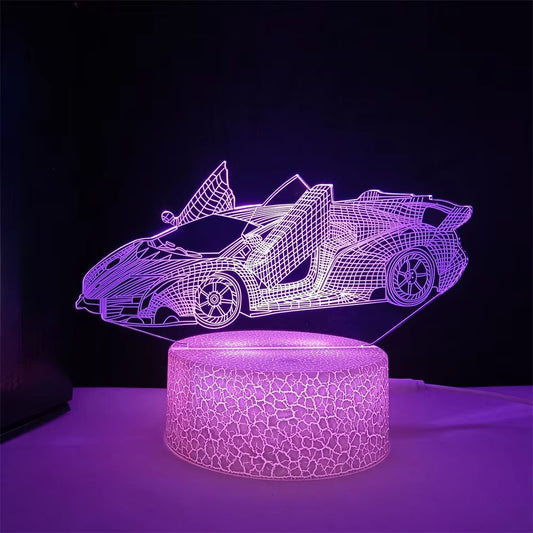 SpeedGlow – Lámpara 3D de Carreras