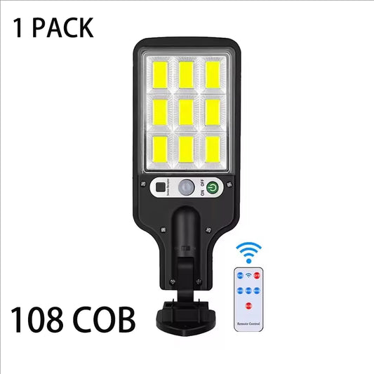 Outdoor Solar Wall Led Light with Human Body Motion Sensor 3 Modes Garden Terrace Garage Courtyard Waterproof Street Lighting