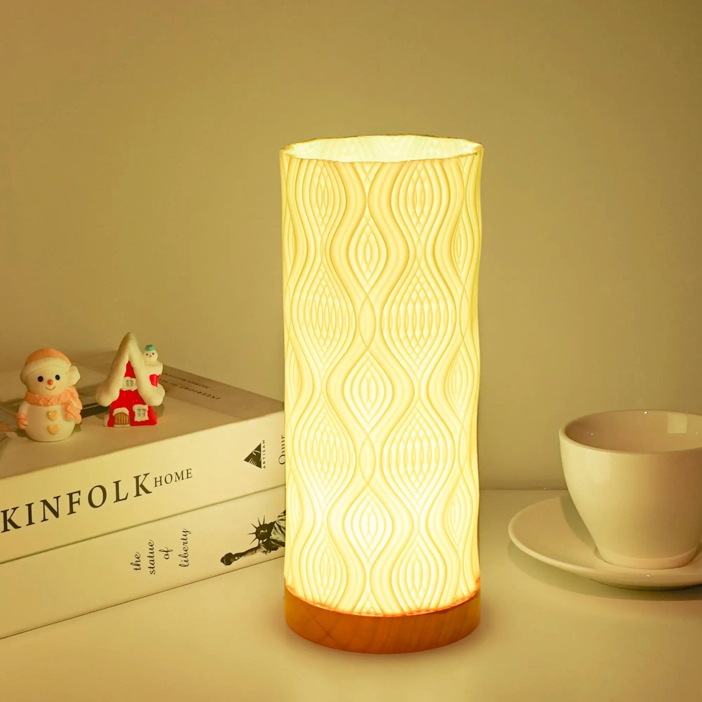 Boho Table Lamp 3D Printed Art Sculpture Table Lamp – Unique Bedside Decor, Night Light, and Creative Birthday Gifts for Mom