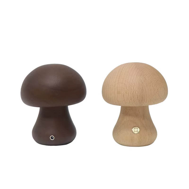 Lamparas Setas Madera Led regulables