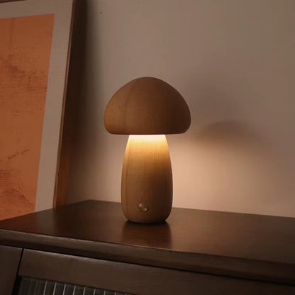 Lamparas Setas Madera Led regulables