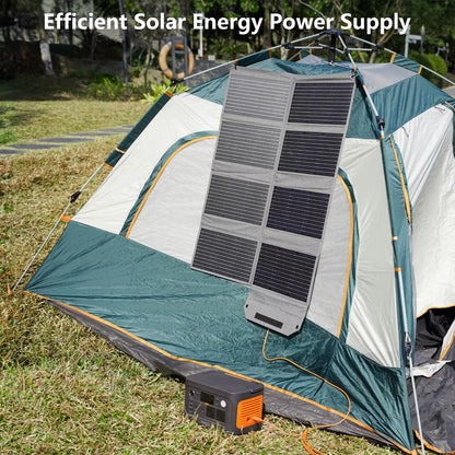 Foldable Solar Panel 120W / 80W / 40W Portable Solar Charger with USB, USB C, DC Output for Phones Powerstation Camping