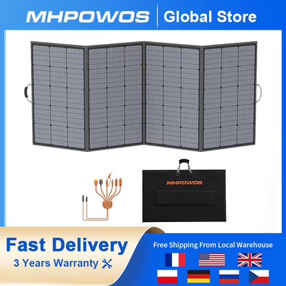 400W Portable Solar Panel,Foldable Solar Panel Power Backup, 31V Output Solar Charger for Power Station off Grid Outdoor
