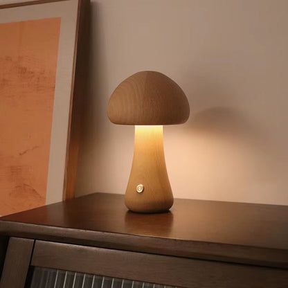 Lamparas Setas Madera Led regulables