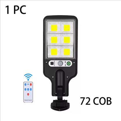 Outdoor Solar Wall Led Light with Human Body Motion Sensor 3 Modes Garden Terrace Garage Courtyard Waterproof Street Lighting