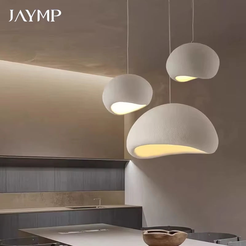 Nordic Wabi Sabi Ceiling Chandelier Modern E27 LED Dining Table Pendant Lights for Living Room Bedroom Loft Decor Hanging Lamp