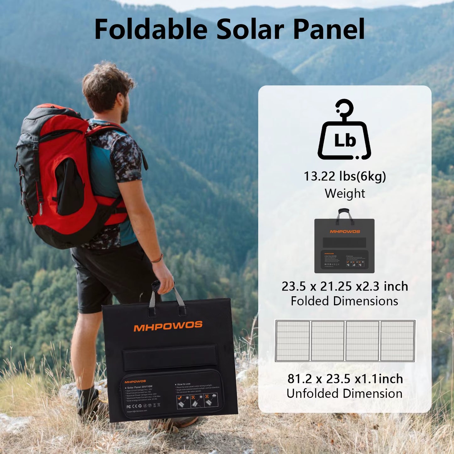 400W Portable Solar Panel,Foldable Solar Panel Power Backup, 31V Output Solar Charger for Power Station off Grid Outdoor