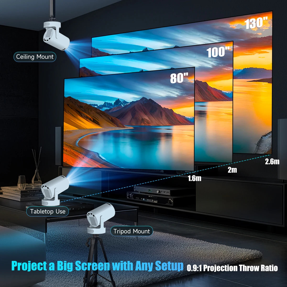 Proyector 4K Android 11 HY300 Pro Dual