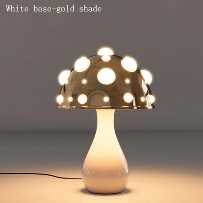 Shiitake Mushroom Desk Light Amanita Mushroom Lamp with LED G9 Tricolored Bulb AC Powered or USB DC Powered Biomimetic Lighting