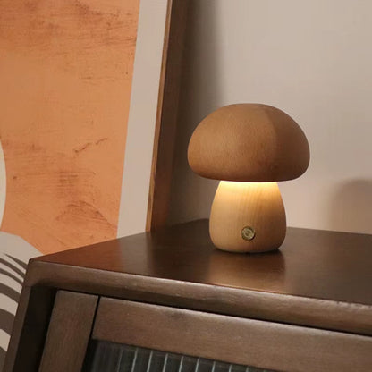 Lamparas Setas Madera Led regulables