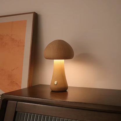 Lamparas Setas Madera Led regulables
