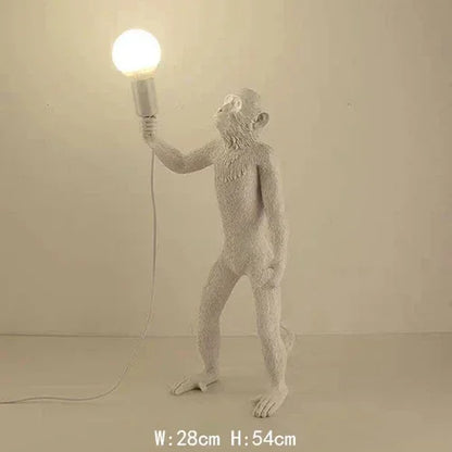 Nordic Creative Ceiling Hemp Rope Pendant Lamp Resin Monkey Lamp Bedroom Children'S Room Home Decoration Lampara Techo