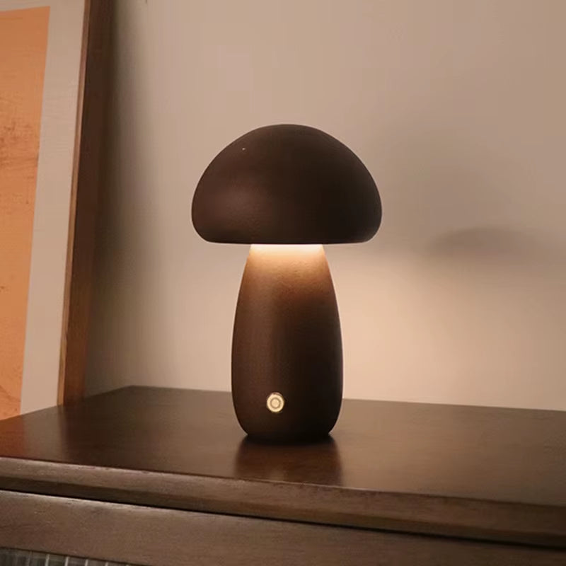 Lamparas Setas Madera Led regulables
