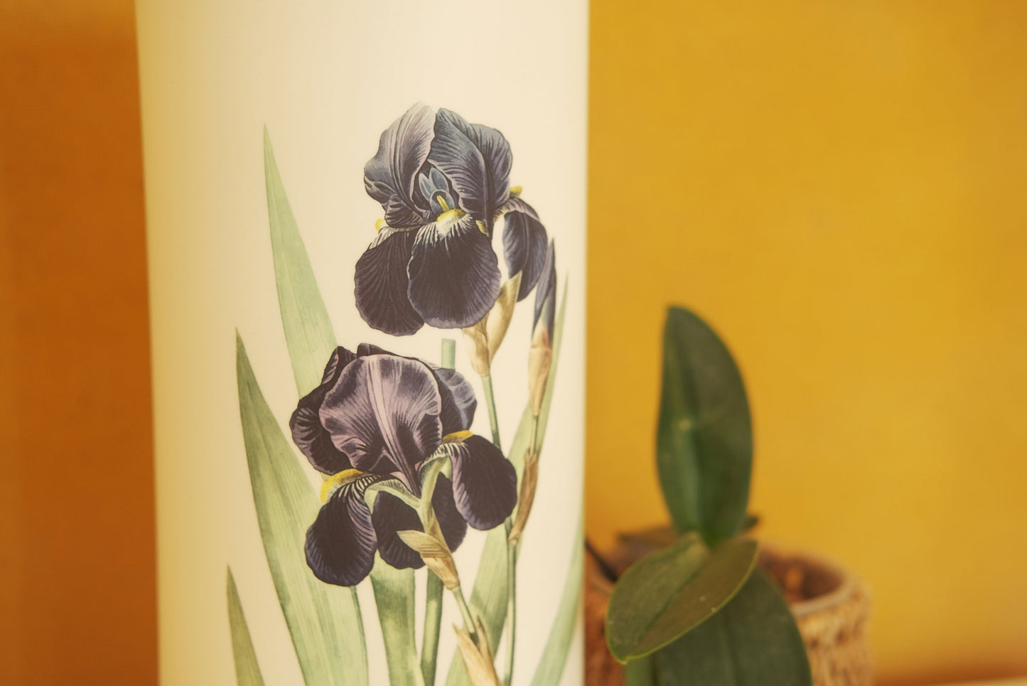 Lámpara de Papel Japonesa con Flores de Iris