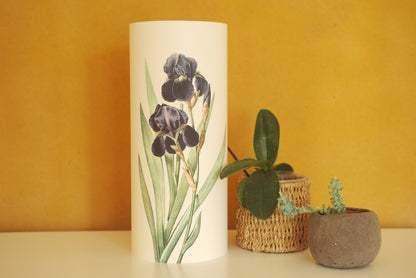 Lámpara de Papel Japonesa con Flores de Iris