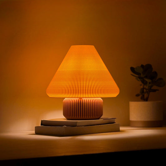 Minimalist Table Lamp with Warm Glow – Modern Bedside & Desk Lamp, Cozy Ambient Lighting, E26/E27 Bulb Holder